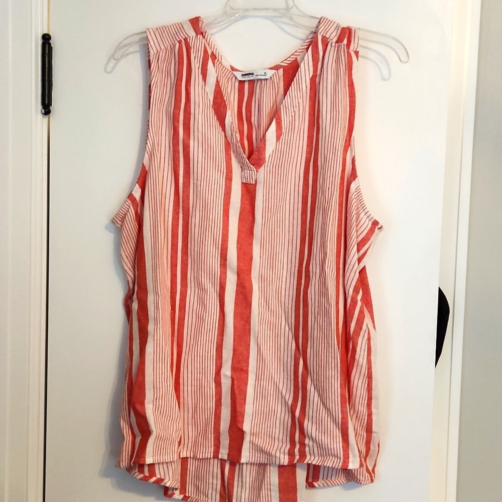 Sonoma Red and White tank top